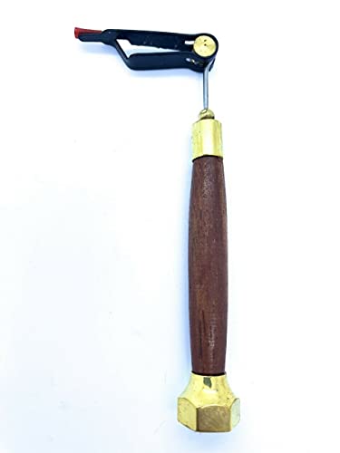 Olax Rotierende Hechelzange Hackle Plier mit Holzgriff, 13cm, Fliegenbinden von Olax