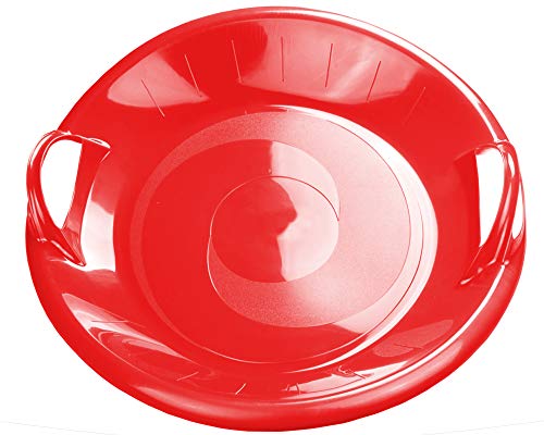 Ondis24 Großer Tellerrutscher mit 2 Griffen Porutscher XL Tellerschlitten Schlitten Kunststoff rot 60 cm leicht, stabil & günstig, riesiger Spaß garantiert (Rot) (Rot) von Ondis24