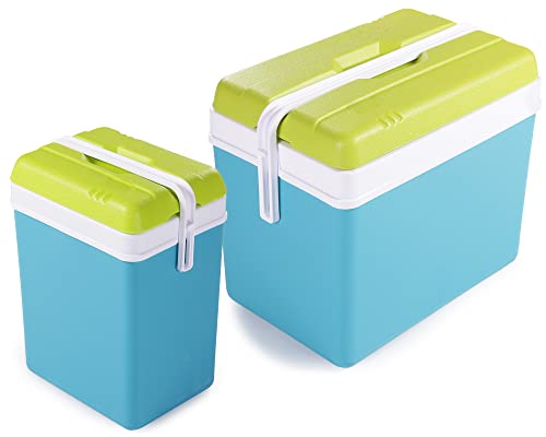 Ondis24 Kühlbox Promotion Blau/Grün Kühltasche für Camping und Picknick aus Kunststoff (15 + 35 Liter) von Ondis24