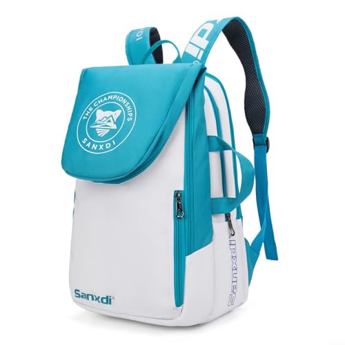 Oniissy Großer Tennis-Rucksack mit Tasche für Schläger, ideal für Tennis, Squash und Badmintonschläger, Blau von Oniissy