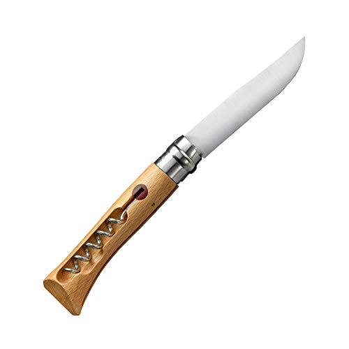 Opinel Messer, Größe 10, mit Korkenzieher, Mehrfarbig, One Size von Opinel