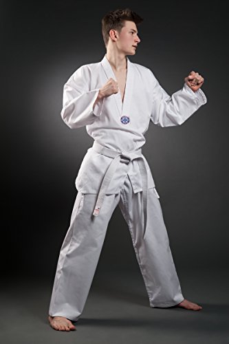 ORKANSPORTS Taekwondo Anzug WTF mit Druck, Gr. 150 von Orkansports