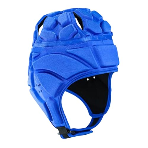 Oshhni Rugby-Helm-Schutzkappe, Rugby-Kopfschutz, Rugby-Kopfbedeckung für das Pitcher-Sporttraining, Blau von Oshhni