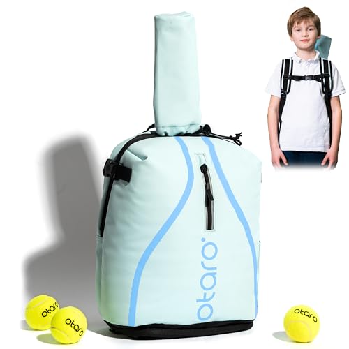 Otaro Premium Tennisrucksack Kinder (hellblau) | Innovative Raumaufteilung & Hochwertige Verarbeitung | Deutsches Start-Up Unterstützen | Nie mehr Chaos in der Tennistasche, Tennis, Tennisbälle von Otaro