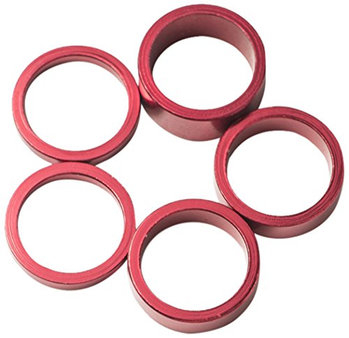 Lenkungsabstandshalter - Rotes Aluminium (2x5mm, 2x10mm, 1x15mm) von Parts