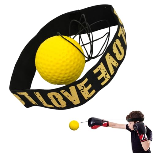 Box-Reflexball-Stirnband-Set, Boxer-Reflexball - Boxtraining-Stirnband für Erwachsene - Trainieren Sie die Hand-Auge-Koordination mit Boxbällen für Schlafzimmer, Wohnzimmer, Innenhof, Parks und Fitnes von PASSI