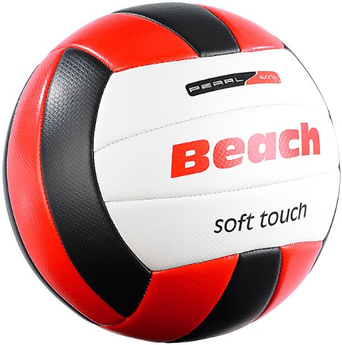 Speeron Wasserball aufblasbar: Beachvolleyball, griffige Soft-Touch-Oberfläche, Kunstleder, 20,5 cm Ø (Beachball, Fun-Beach-Ball, Spielzeug außen) von Speeron
