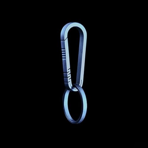 und leichter Rucksack mit Schnalle zum Aufhängen, aus Titanlegierung (klein, blau mit Ring) von PETSTIBLE