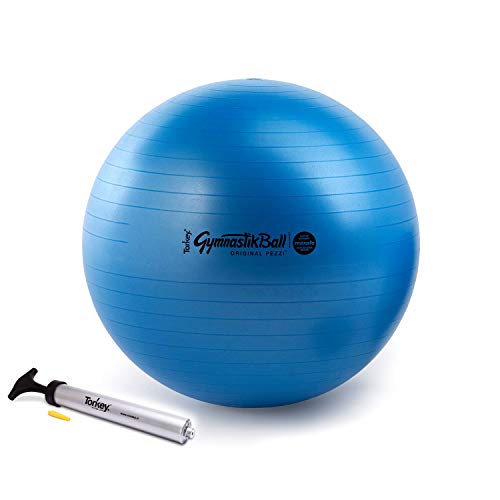 PEZZI Ball Maxafe 65 cm niebieski wraz z oryginalną pompką do piłki piłka gimnastyczna piłka do siedzenia von PEZZI