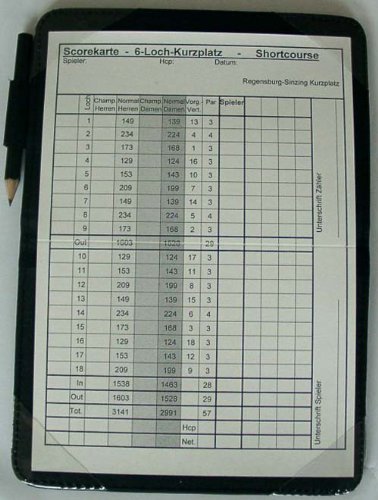 PGA Pro Scorekartenhalter in edlem schwarz von PGA Pro