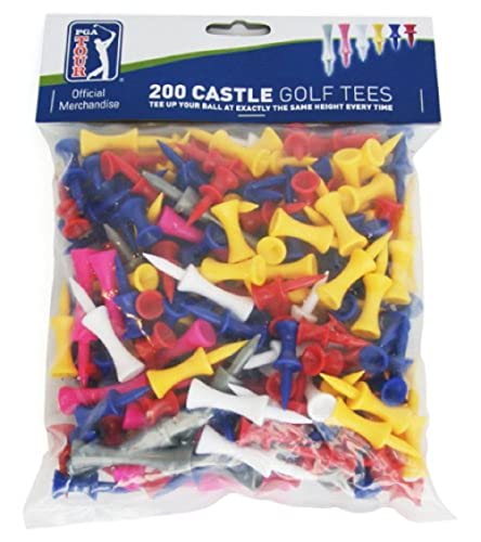 PGA Tour 200er Pack Castle Tees, Blau und Weiss, 21,5x18,5x5,5D cm von PGA TOUR