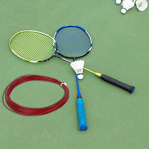 2 Stück Langlebige Badminton-Saite, Badmintonschlägersaite, Badmintonschlägersaite, Schlägersaiten (Rot) von POENVFPO