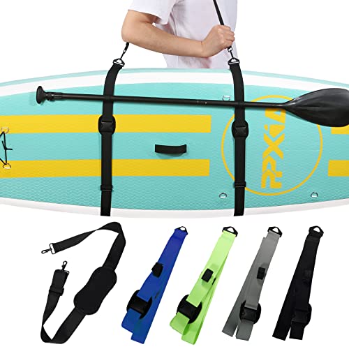 PPXIA Surfboard Tragegurt Paddelboard Carry Strap, Schultergurt für Surfbretter, Paddleboards, Longboards, Kajak, und Kanu, SUP Board Zubehör Tragegurt mit Paddelhalter von PPXIA