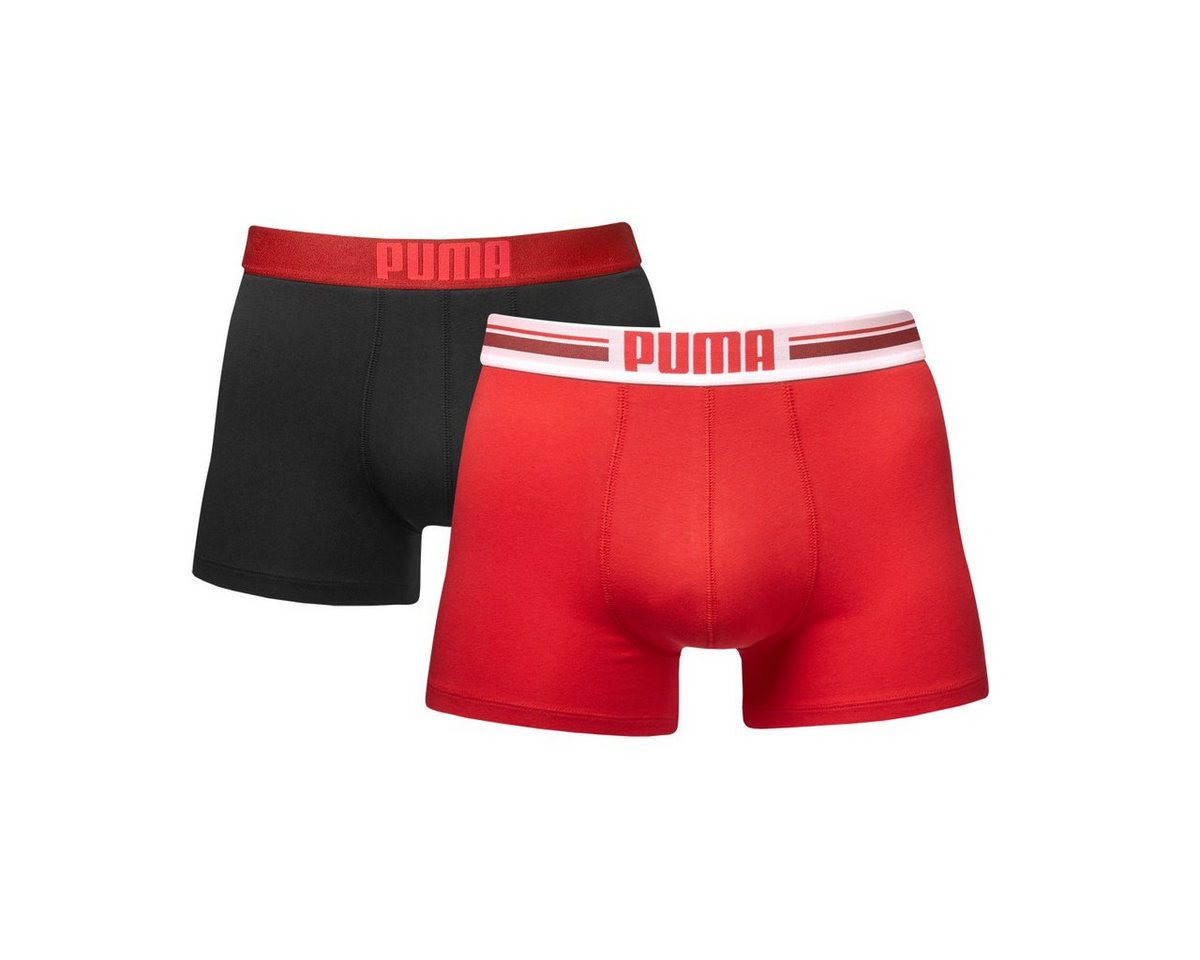 PUMA BODYWEAR Boxershorts Placed Logo - Cotton Stretch (2-St) mit PUMA-Schriftzug im Bündchen im 2er Pack von PUMA BODYWEAR