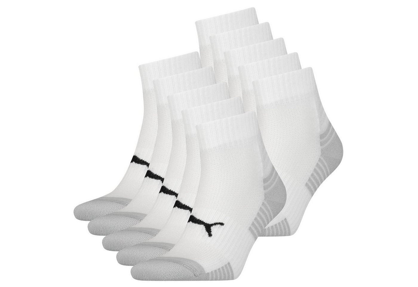 PUMA BODYWEAR Socken Sport Quarter feuchtigkeitsregulierend, mit gepolsterter Sohle 10 Paar von PUMA BODYWEAR