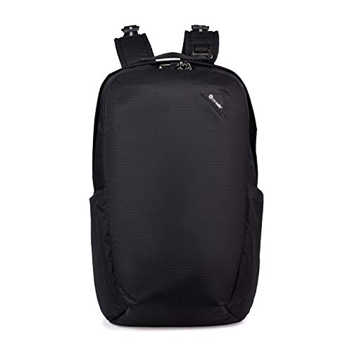 Pacsafe Unisex-Erwachsene Vibe 25 Anti-Theft Backpack Rucksack mit Sicherheitstechnologie 25 Liter, Schwarz/Jet Black von Pacsafe