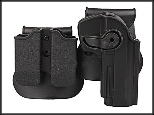 Paintball Equipment Rechte Hand Pistolenholster für Beretta 92 96 M92 und Doppelt Magazintasche von Paintball Equipment