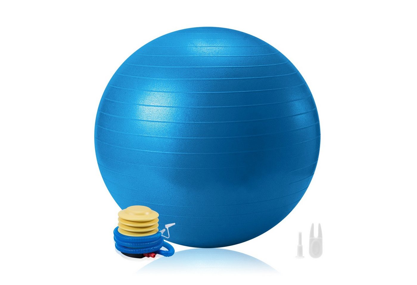 Penelife Gymnastikball 65cm Pilates Ball Sitzball Büro Ergonomisch - Pezziball mit Pumpe (Packung, 1x Fitnessball, Exercise Ball, 1x Pumpe), Durchmesser 65 cm, einfarbig blau von Penelife