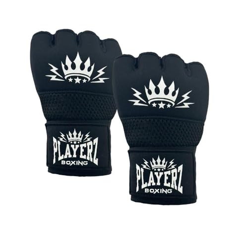Playerz Gel-Boxbandagen | Innen gepolsterte Schnellwickel-Gel-Handbandagen | Neopren-Gel-Stützbandage von Playerz Boxing Est 2020