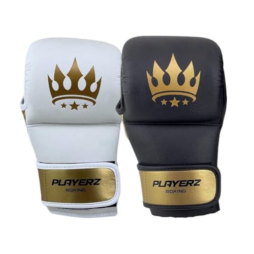 Playerz Power MMA Sparring-Handschuhe, gemischte Kampfsport-Handschuhe, offene Handfläche, 227 g Grappling-Handschuhe von Playerz Boxing Est 2020