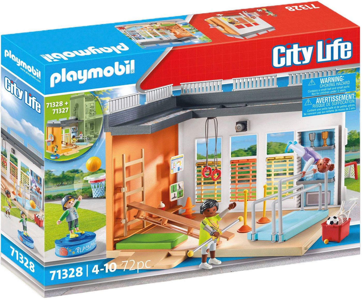 Playmobil® Konstruktions-Spielset Anbau Turnhalle (71328), City Life, (72 St), Made in Germany von Playmobil®