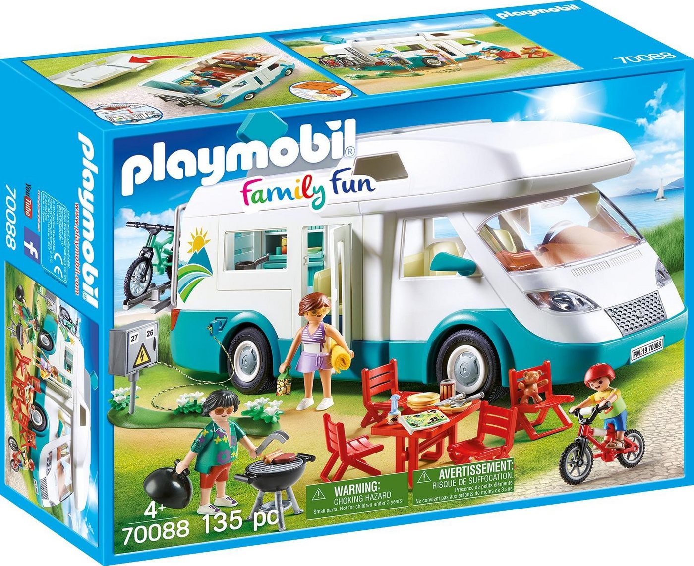 Playmobil® Konstruktions-Spielset Familien-Wohnmobil, Family Fun, (135 St), Made in Europe von Playmobil®