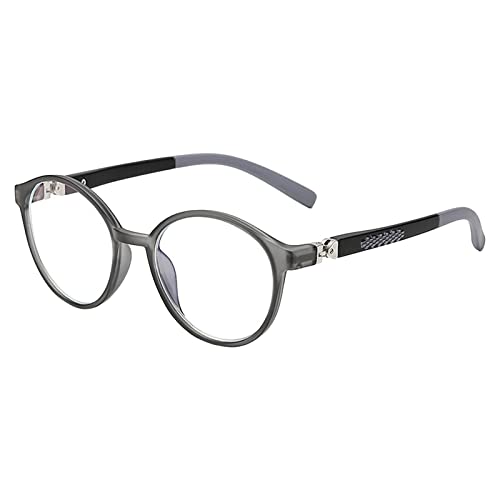 Anti-Blaulichtblocker-Brille für Kinder, modische Brille, klare Linse, Computer-Brille für Kinder Radbrille Damen Winter (Grey, One Size) von Poo4kark