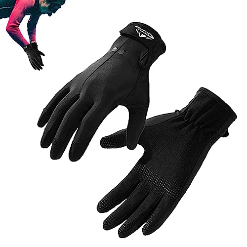 Povanjer Taucherhandschuhe - Schnorchelhandschuhe - Wasserdichte Handschuhe mit verdickter Handfläche und Fingerspitzen, verstellbarer Kleber und Anti-Rutsch-Silikonpartikel zum Angeln, Tauchen, von Povanjer