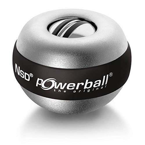Powerball Der Große Titan Autostart, gyroskopischer Handtrainer für große Hände inkl. Aufziehmechanik und Drehzahlmesser, alu-Silber, das Original von Kernpower von Powerball