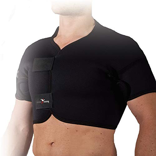 Precision Training Schulterbandage, aus Neopren Mehrfarbig schwarz/red L von Precision Training