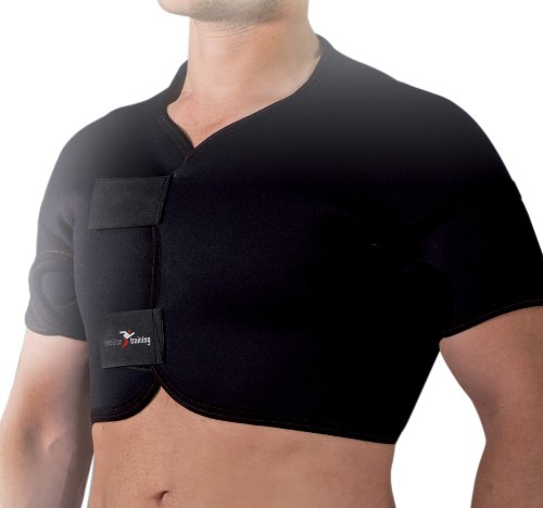Precision Training Schulterbandage, aus Neopren Mehrfarbig schwarz/red M von Precision Training