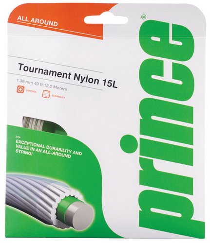 Prince Turnier-Nylon-Tennissaite, 15 l, naturfarben, 1 Set von Prince