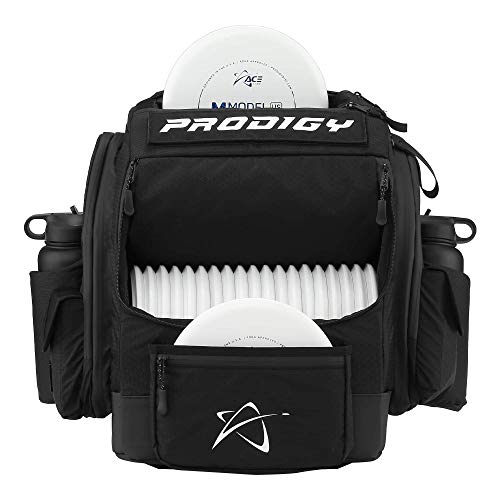 Prodigy Disc BP-1 V3 Disc Golf Backpack - Golf Bag Organizer - Holds 30+ Discs Plus Storage - Tear and Water Resistant - Pro Quality Bag for Disc and Frisbee Golf (Black) von Prodigy Disc