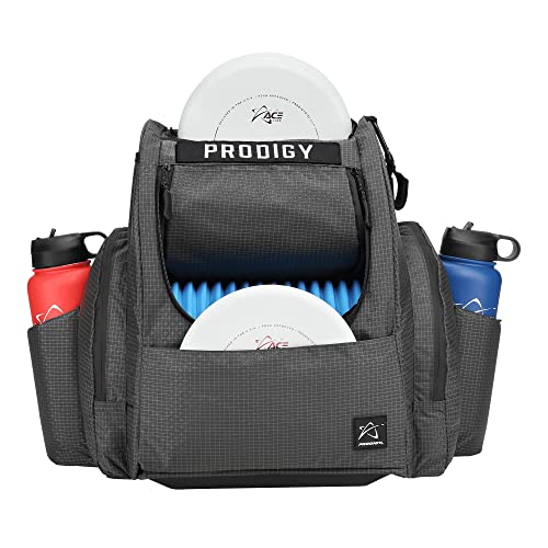 Prodigy Disc BP-2 V3 Disc Golf Backpack - Frisbee Golf Bag Organizer - Holds 26+ Discs Plus Storage - Tear and Water Resistant - Pro Quality Bag for Disc and Frisbee Golf (Charcoal) von Prodigy Disc