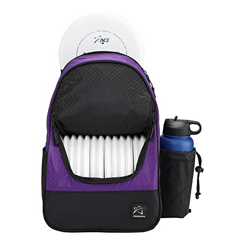 Prodigy Disc BP-4 Disc Golf Backpack - Golf Travel Bag - Holds 16-18 Discs Plus Storage - Tear and Water Resistant - Great for Beginners - Affordable Bag - Lightweight (Purple) von Prodigy Disc