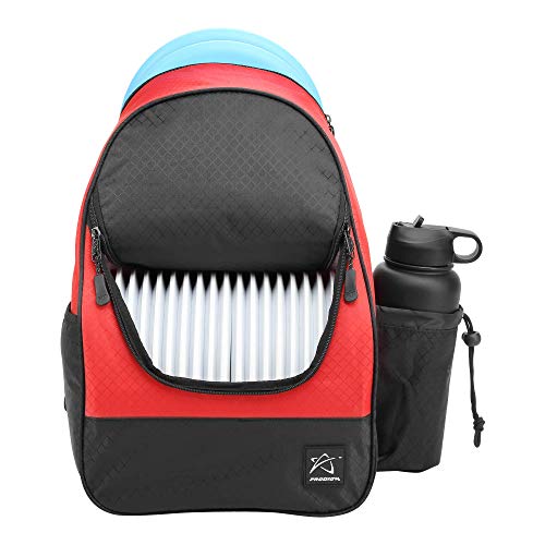 Prodigy Disc BP-4 Disc Golf Backpack - Golf Travel Bag - Holds 16-18 Discs Plus Storage - Tear and Water Resistant - Great for Beginners - Affordable Bag - Lightweight (Red) von Prodigy Disc