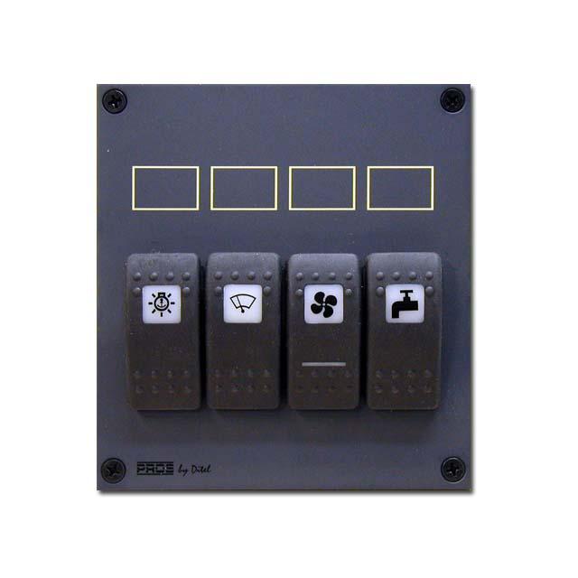 Pros Panel Switch Grau for 4 Waterproofs Push Buttons von Pros