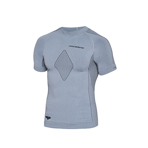 Prosske BAT Unisex Funktionshemd Shirt Atmungsaktiv T-Shirt - Aschegrau, M von Prosske