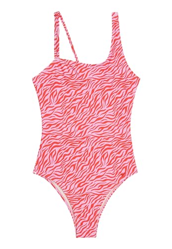 Protest Girls Prtginny Jr Swimsuit Pink - Modischer elastischer Mädchen Badeanzug, Größe 152 - Farbe Razzred von Protest