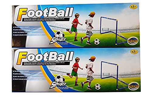 2er Set Kinder Fußballtore mit Fußball,Tore und Pumpe Fussball Interaktiv Minitore Spielzeug Sportspaß für Garten Indoor von Provance