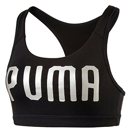 PUMA Damen Pwrshape Forever-Logo Sport BH, Black-Silver, M von PUMA