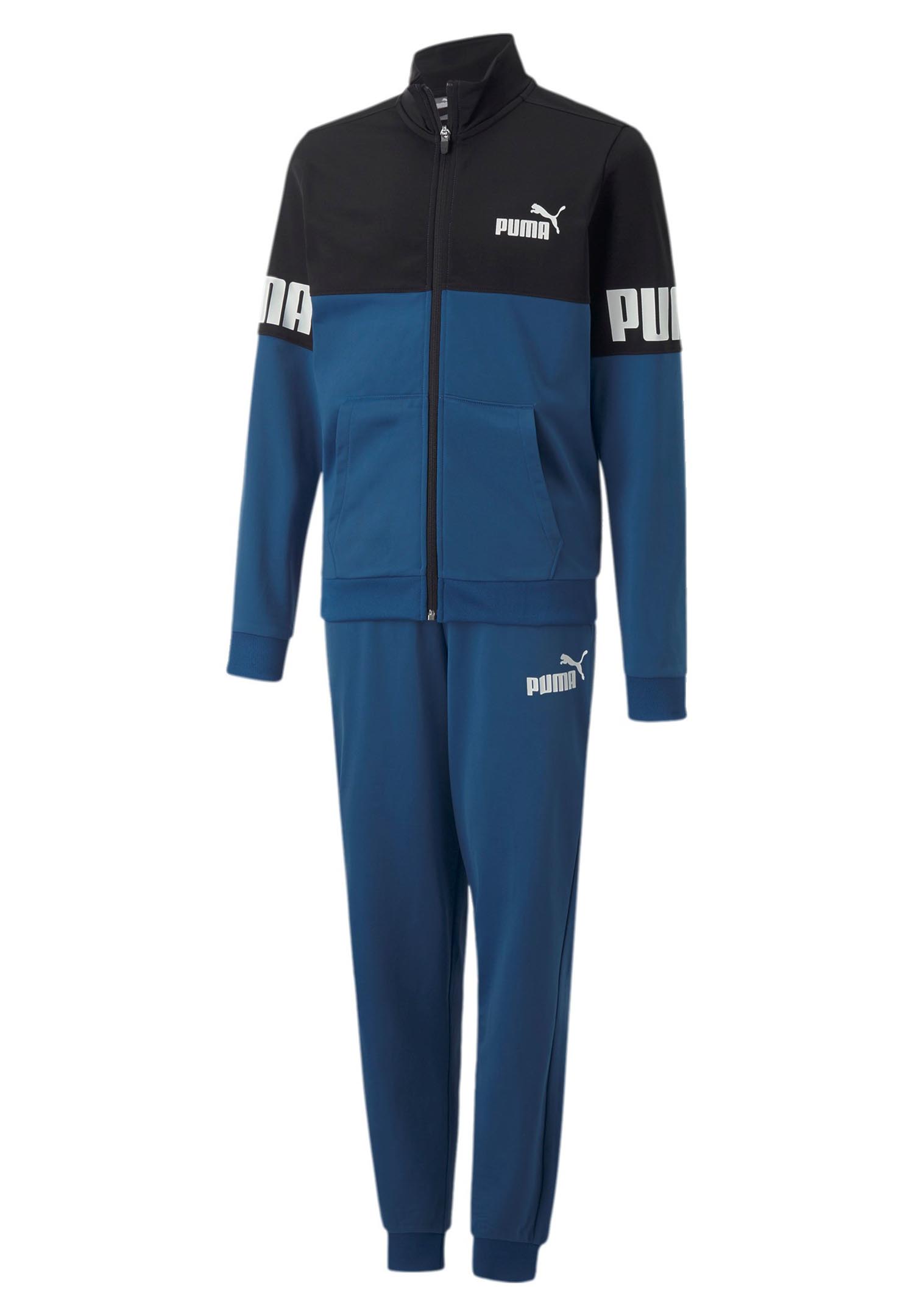 Puma Power Poly Suit B Kinder Unisex Trainingsanzug Sportanzug 670115 17 Blau von Puma