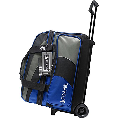 Pyramid Path Deluxe Double Roller Bowling Bag, Royal Blue/Silver von Pyramid