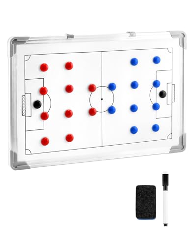 QWORK® Fußball Taktiktafel,Trainermappe Fußball, inkl. Zubehör, 45 x 30 cm von QWORK