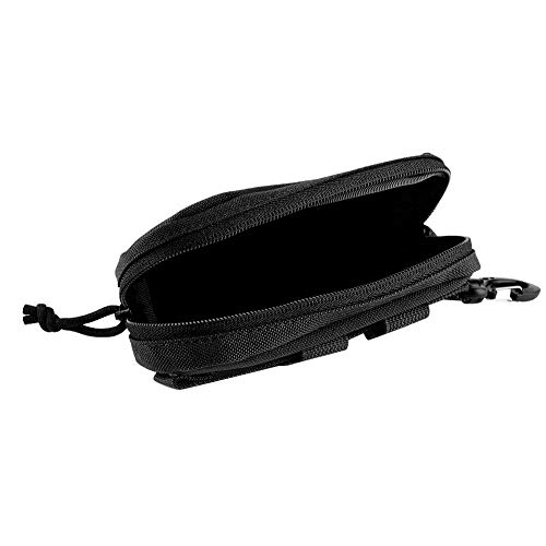 Qiilu Brillentasche Aufbewahrungskoffer Outdoor Tragbare Stoßfeste Brillenetui Schutzbox Sonnenbrille Militärtasche (Schwarz) von Qiilu
