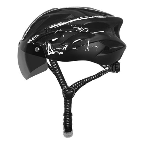 Mountainbike -Helm, Fahrradhelm mit Visierzyklus -Schutzkappe atmungsaktiv von QmjdDymx