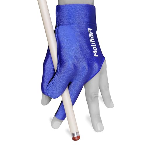 Molinari Billard-Queue-Handschuh für linke Hand (Rechtshänder), Größe XL, Königsblau von Quality gloves