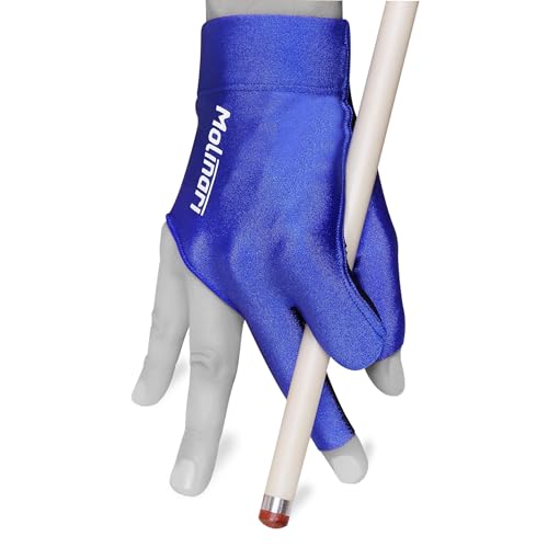 Molinari Billard-Queue-Handschuh für rechte Hand (Linkshänder), Größe S, Königsblau von Quality gloves