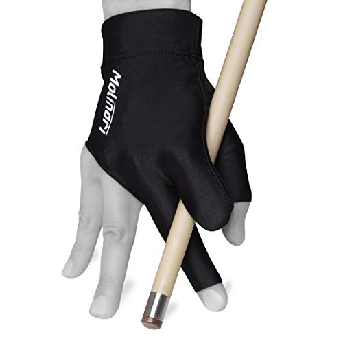 Quality gloves Molinari Billard-Queue-Handschuh für rechte Hand (Linkshänder), Größe XL, Schwarz von Quality gloves