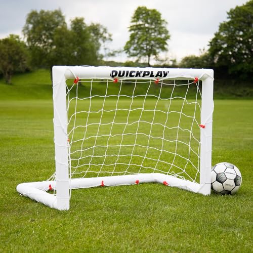 QUICKPLAY Q-Fold Fußballtor | 30 Sekunden faltbares Fußballtor für den Garten [Einzeltor] Das beste langlebige, wetterfeste Fußballnetz für Kinder und Erwachsene von Quick Play